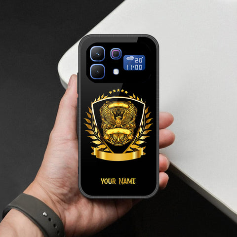 Infinix Note 60 Pro Cover - Gold Series - HQ Ultra Shine Premium Infinity Glass Soft Silicon Borders Case