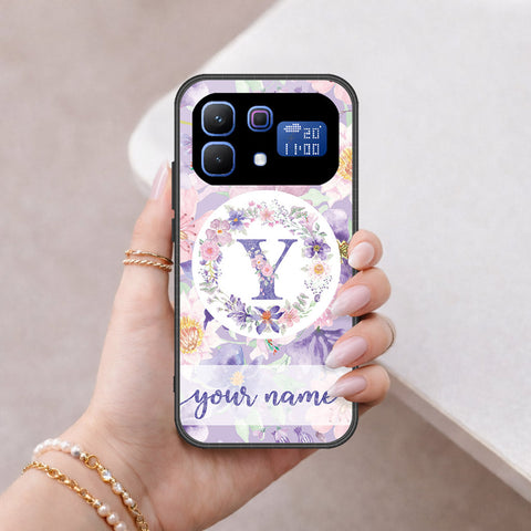 Infinix Note 60 Cover - Personalized Alphabet Series - HQ Ultra Shine Premium Infinity Glass Soft Silicon Borders Case