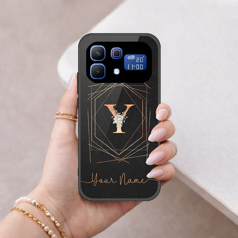 Infinix Note 60 Cover - Personalized Alphabet Series - HQ Ultra Shine Premium Infinity Glass Soft Silicon Borders Case