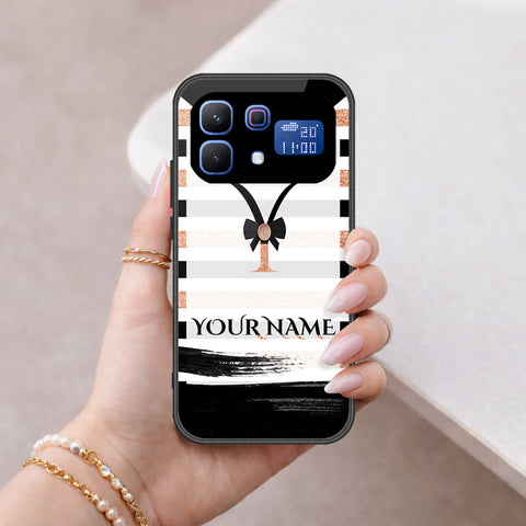 Infinix Note 60 Cover - Personalized Alphabet Series - HQ Ultra Shine Premium Infinity Glass Soft Silicon Borders Case
