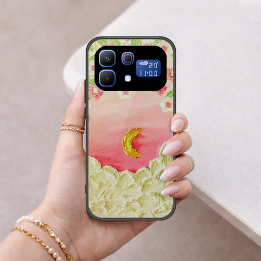 Infinix Note 60 Pro Cover - Floral Series - Design 7 - Pink & Yellow - HQ Ultra Shine Premium Infinity Glass Soft Silicon Borders Case