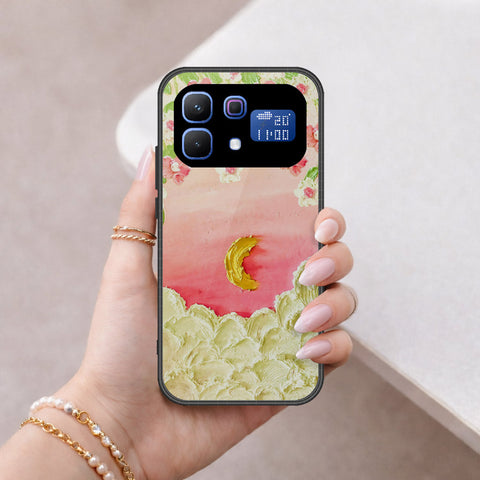 Infinix Note 60 Pro Cover - Floral Series - Design 7 - Pink & Yellow - HQ Ultra Shine Premium Infinity Glass Soft Silicon Borders Case