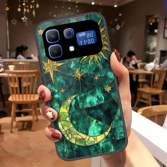 Infinix Note 60 Pro Cover - Celestial Starry Universe Series - HQ Ultra Shine Premium Infinity Glass Soft Silicon Borders Case