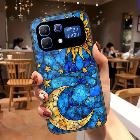 Infinix Note 60 Cover - Celestial Starry Universe Series - HQ Ultra Shine Premium Infinity Glass Soft Silicon Borders Case