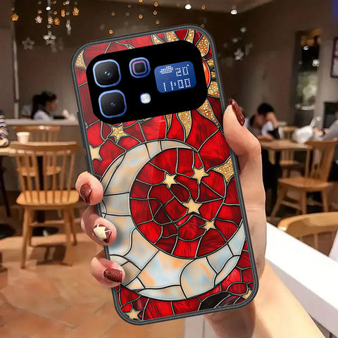 Infinix Note 60 Cover - Celestial Starry Universe Series - HQ Ultra Shine Premium Infinity Glass Soft Silicon Borders Case