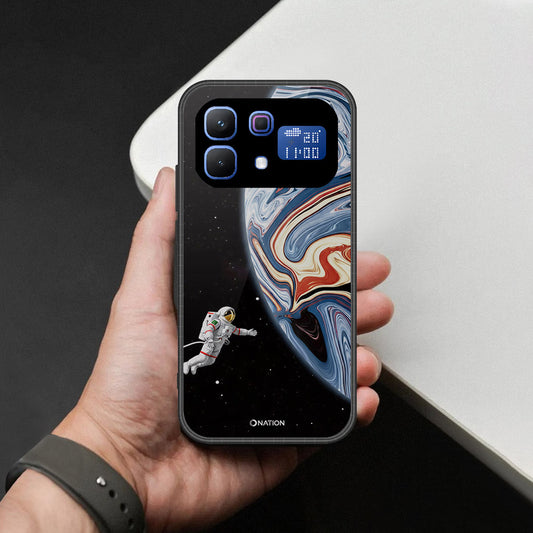 Infinix Note 60 Pro Cover - Cosmic Marble Astronaut Design - HQ Ultra Shine Premium Infinity Glass Soft Silicon Borders Case