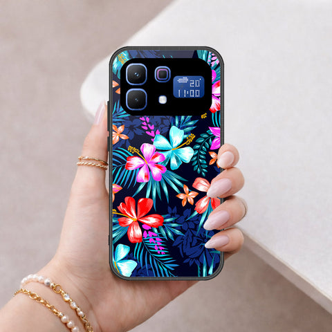 Infinix Note 60 Pro Cover - Floral Series - HQ Ultra Shine Premium Infinity Glass Soft Silicon Borders Case