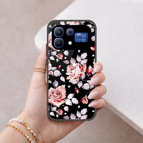 Infinix Note 60 Pro Cover - Floral Series - HQ Ultra Shine Premium Infinity Glass Soft Silicon Borders Case