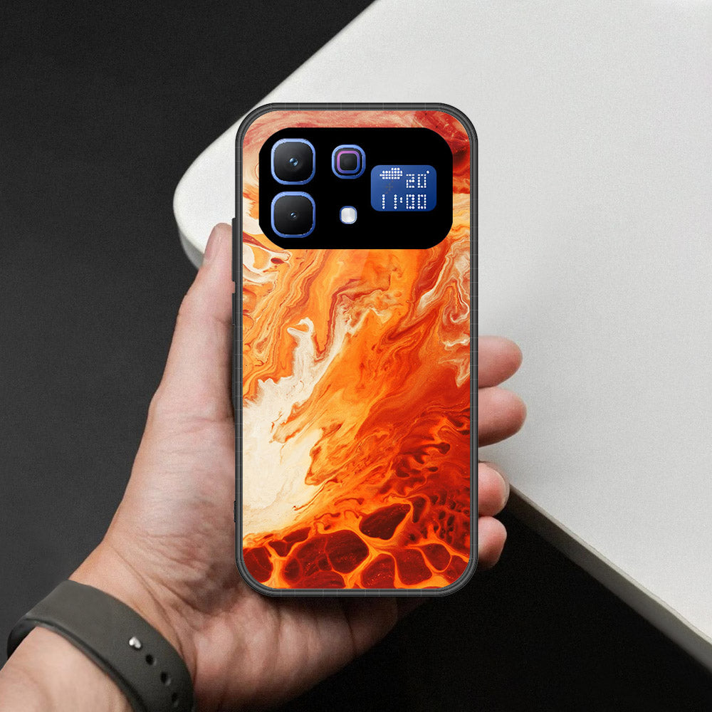 Infinix Note 60 Cover - Mystic Marble Series - HQ Ultra Shine Premium Infinity Glass Soft Silicon Borders Case