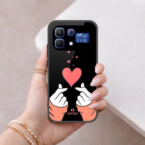 Infinix Note 60 Cover - Onation Heart Series - HQ Ultra Shine Premium Infinity Glass Soft Silicon Borders Case