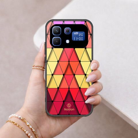 Infinix Note 60 Cover - Onation Pyramid Series - HQ Ultra Shine Premium Infinity Glass Soft Silicon Borders Case