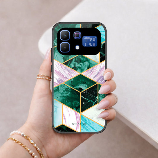 Infinix Note 60 Pro Cover - O'Nation Shades of Marble Series - HQ Ultra Shine Premium Infinity Glass Soft Silicon Borders Case