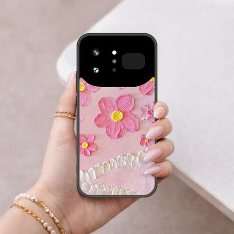 Infinix Note 60 Ultra Cover - Floral Series - Design 2 - Pink - HQ Ultra Shine Premium Infinity Glass Soft Silicon Borders Case