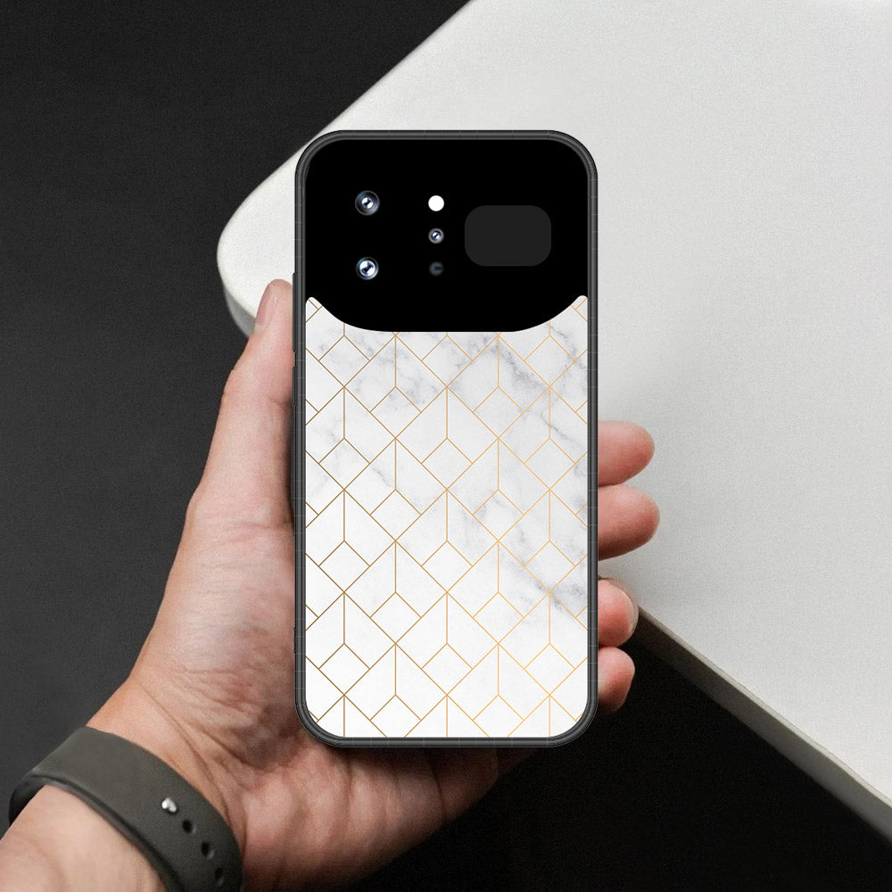 Infinix Note 60 Ultra Cover - White Marble Series 2 - HQ Ultra Shine Premium Infinity Glass Soft Silicon Borders Case