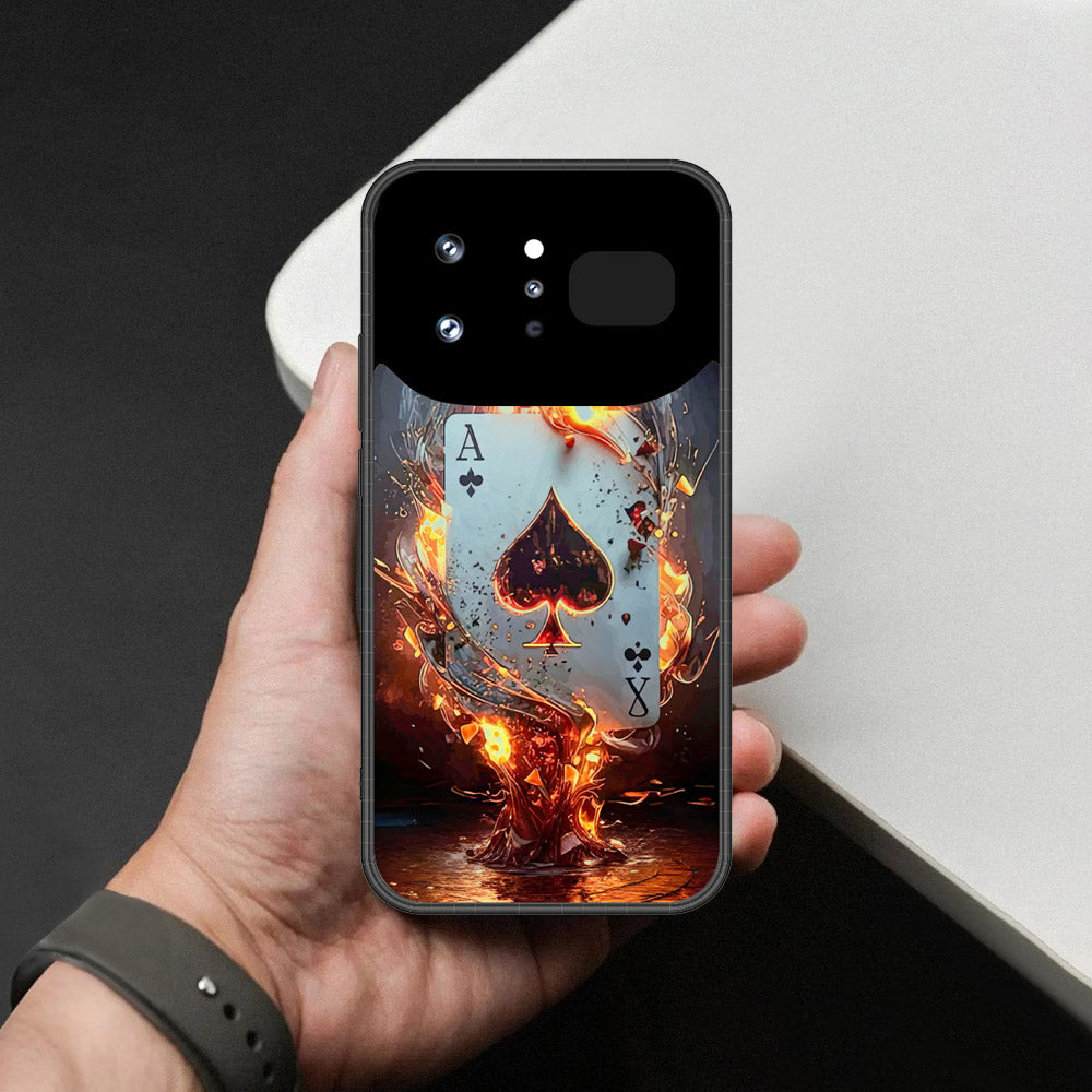 Infinix Note 60 Ultra Cover - Ace of Fire Rising Star Design - HQ Ultra Shine Premium Infinity Glass Soft Silicon Borders Case