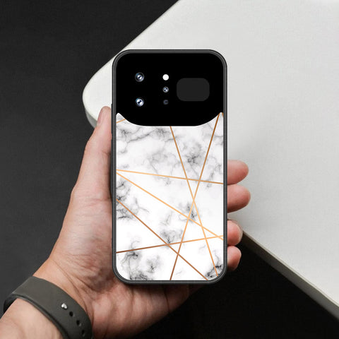Infinix Note 60 Ultra Cover - White Marble Series 2 - HQ Ultra Shine Premium Infinity Glass Soft Silicon Borders Case