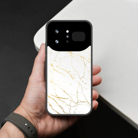Infinix Note 60 Ultra Cover - White Marble Series 2 - HQ Ultra Shine Premium Infinity Glass Soft Silicon Borders Case