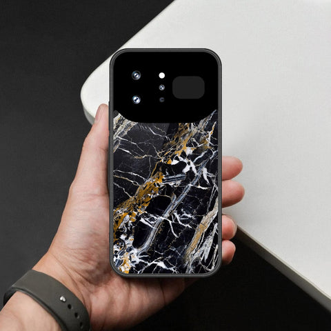 Infinix Note 60 Ultra Cover - Black Marble Series - HQ Ultra Shine Premium Infinity Glass Soft Silicon Borders Case