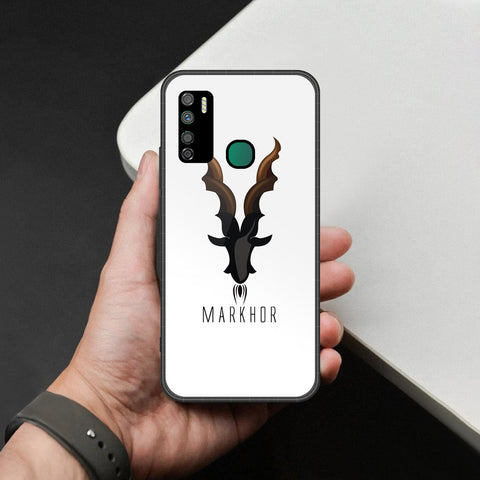 Infinix Note 7 Lite Cover - Markhor Series - HQ Ultra Shine Premium Infinity Glass Soft Silicon Borders Case