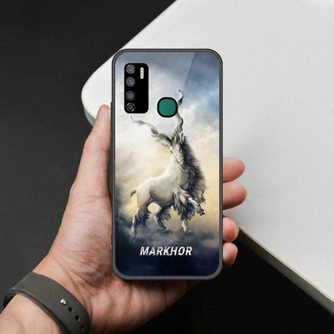 Infinix Note 7 Lite Cover - Markhor Series - HQ Ultra Shine Premium Infinity Glass Soft Silicon Borders Case