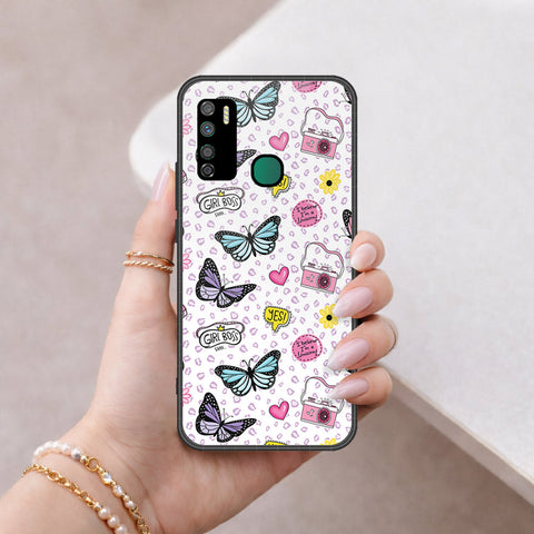 Infinix Note 7 Lite Cover - Vanilla Dream Series - HQ Ultra Shine Premium Infinity Glass Soft Silicon Borders Case