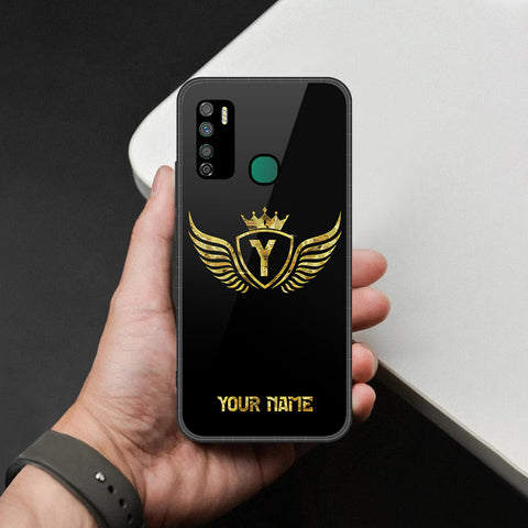 Infinix Note 7 Lite Cover - Gold Series - HQ Ultra Shine Premium Infinity Glass Soft Silicon Borders Case