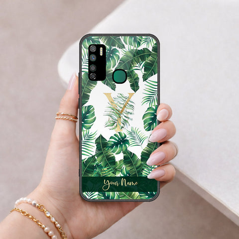 Infinix Note 7 Lite Cover - Personalized Alphabet Series - HQ Ultra Shine Premium Infinity Glass Soft Silicon Borders Case