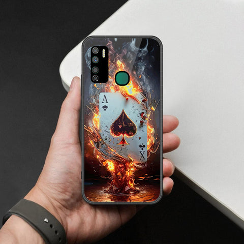 Infinix Note 7 Lite Cover - Ace of Fire Rising Star Design - HQ Ultra Shine Premium Infinity Glass Soft Silicon Borders Case