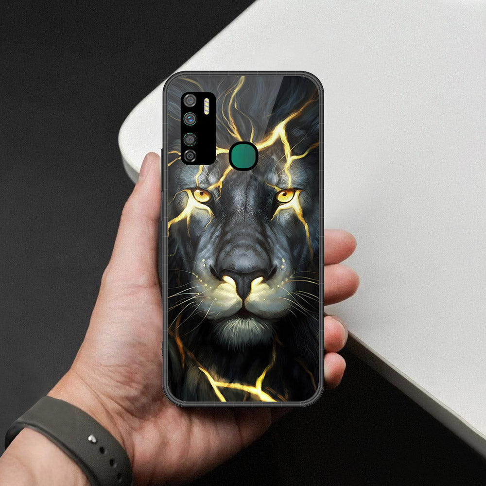 Infinix Note 7 Lite Cover - Brave Series - HQ Ultra Shine Premium Infinity Glass Soft Silicon Borders Case