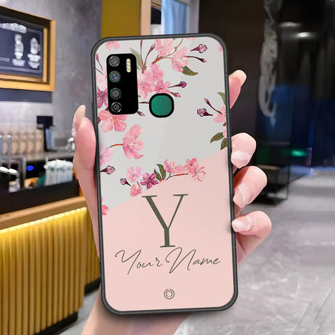 Infinix Note 7 Lite Cover - ONation Your Name Series - HQ Ultra Shine Premium Infinity Glass Soft Silicon Borders Case