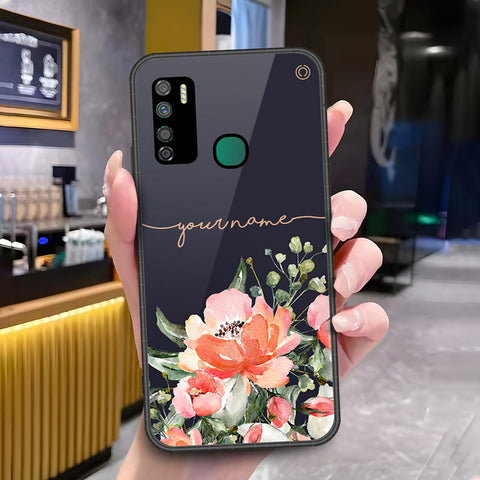 Infinix Note 7 Lite Cover - ONation Your Name Series - HQ Ultra Shine Premium Infinity Glass Soft Silicon Borders Case