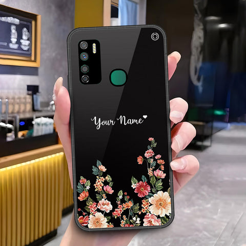 Infinix Note 7 Lite Cover - ONation Your Name Series - HQ Ultra Shine Premium Infinity Glass Soft Silicon Borders Case