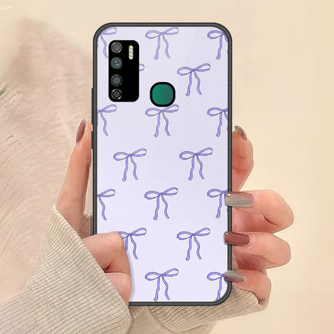 Infinix Note 7 Lite Cover - Onation Bow Series - HQ Ultra Shine Premium Infinity Glass Soft Silicon Borders Case