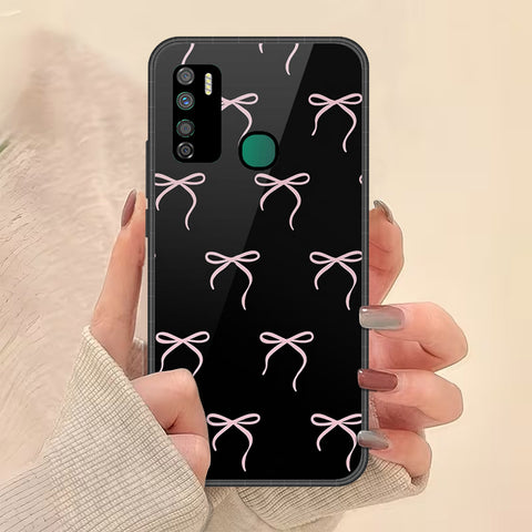 Infinix Note 7 Lite Cover - Onation Bow Series - HQ Ultra Shine Premium Infinity Glass Soft Silicon Borders Case