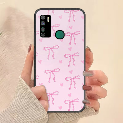 Infinix Note 7 Lite Cover - Onation Bow Series - HQ Ultra Shine Premium Infinity Glass Soft Silicon Borders Case
