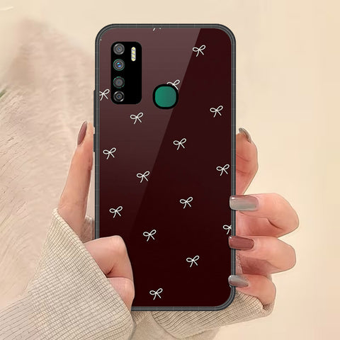 Infinix Note 7 Lite Cover - Onation Bow Series - HQ Ultra Shine Premium Infinity Glass Soft Silicon Borders Case