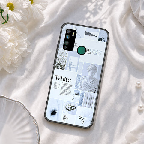 Infinix Note 7 Lite Cover - ONation Aesthetic Collage Series - HQ Ultra Shine Premium Infinity Glass Soft Silicon Borders Case