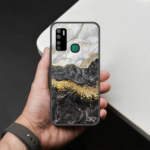 Infinix Note 7 Lite Cover - Colorful Marble Series - HQ Ultra Shine Premium Infinity Glass Soft Silicon Borders Case