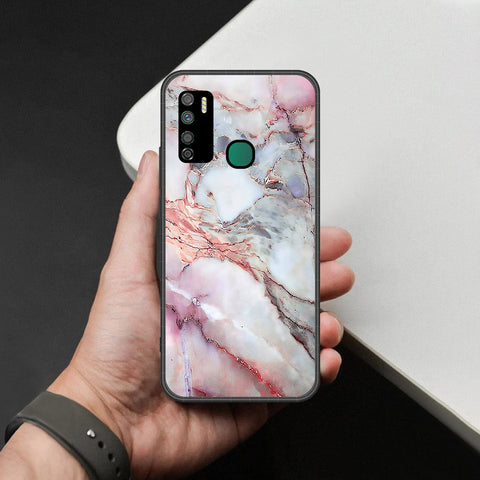 Infinix Note 7 Lite Cover - Colorful Marble Series - HQ Ultra Shine Premium Infinity Glass Soft Silicon Borders Case