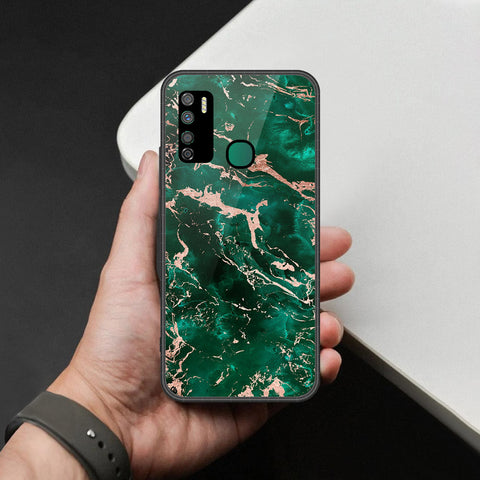 Infinix Note 7 Lite Cover - Colorful Marble Series - HQ Ultra Shine Premium Infinity Glass Soft Silicon Borders Case