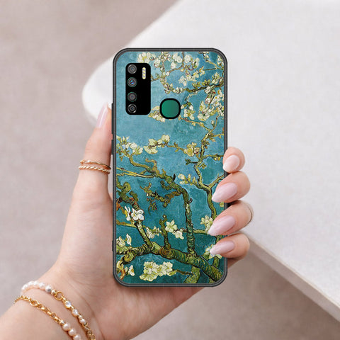 Infinix Note 7 Lite Cover - Floral Series 2 - HQ Ultra Shine Premium Infinity Glass Soft Silicon Borders Case