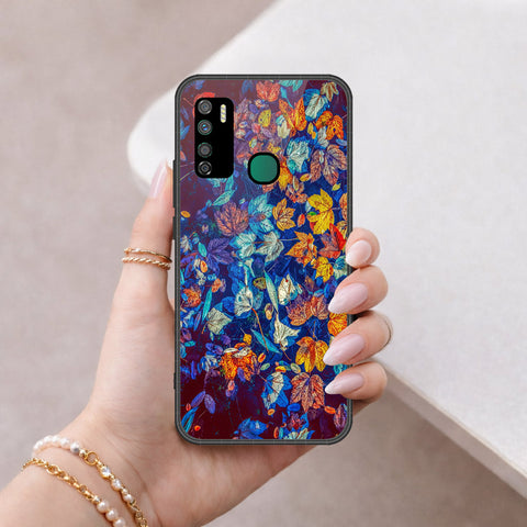Infinix Note 7 Lite Cover - Floral Series 2 - HQ Ultra Shine Premium Infinity Glass Soft Silicon Borders Case