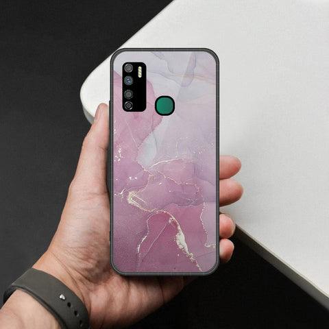 Infinix Note 7 Lite Cover - Mystic Marble Series - HQ Ultra Shine Premium Infinity Glass Soft Silicon Borders Case