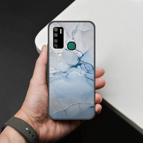 Infinix Note 7 Lite Cover - Mystic Marble Series - HQ Ultra Shine Premium Infinity Glass Soft Silicon Borders Case