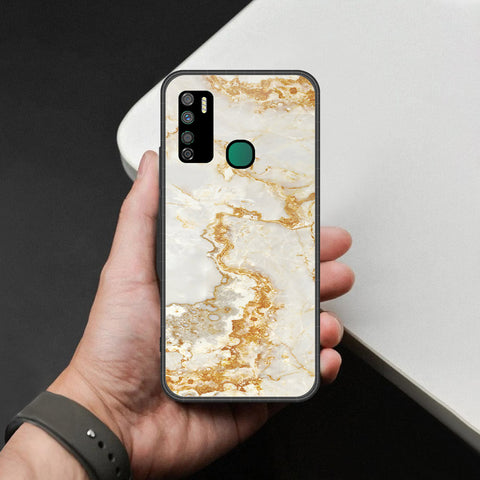 Infinix Note 7 Lite Cover - Mystic Marble Series - HQ Ultra Shine Premium Infinity Glass Soft Silicon Borders Case
