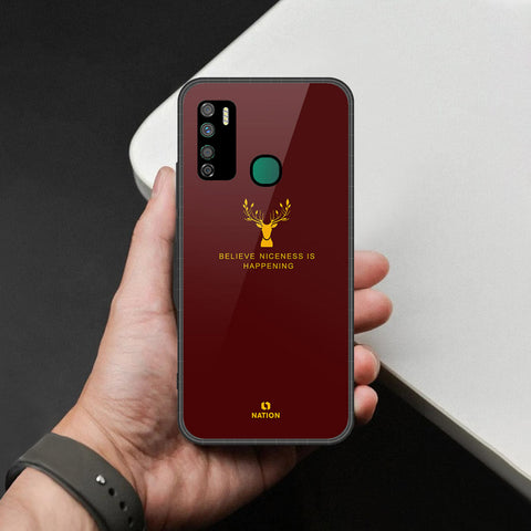 Infinix Note 7 Lite Cover - Nice Series - HQ Ultra Shine Premium Infinity Glass Soft Silicon Borders Case