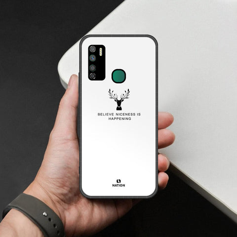 Infinix Note 7 Lite Cover - Nice Series - HQ Ultra Shine Premium Infinity Glass Soft Silicon Borders Case