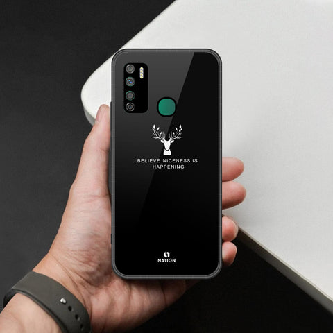 Infinix Note 7 Lite Cover - Nice Series - HQ Ultra Shine Premium Infinity Glass Soft Silicon Borders Case