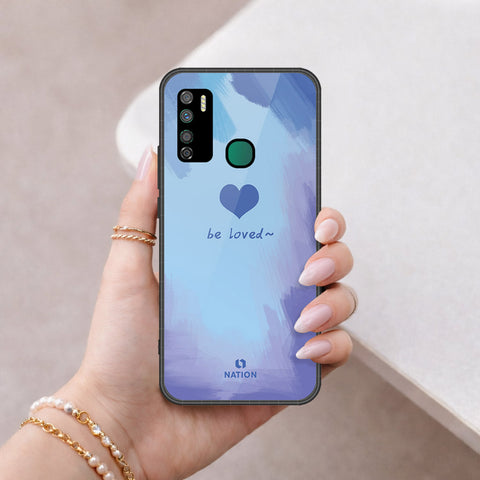 Infinix Note 7 Lite Cover - Onation Heart Series - HQ Ultra Shine Premium Infinity Glass Soft Silicon Borders Case