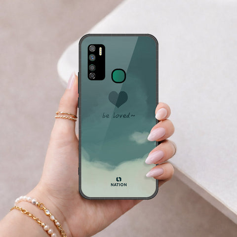 Infinix Note 7 Lite Cover - Onation Heart Series - HQ Ultra Shine Premium Infinity Glass Soft Silicon Borders Case
